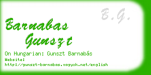 barnabas gunszt business card